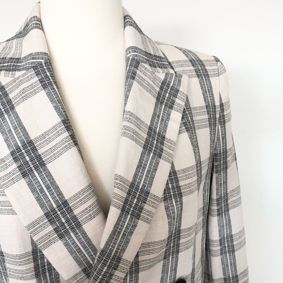 NWT Zara Oversized Checkered Plaid Blazer - Picture 5 of 12
